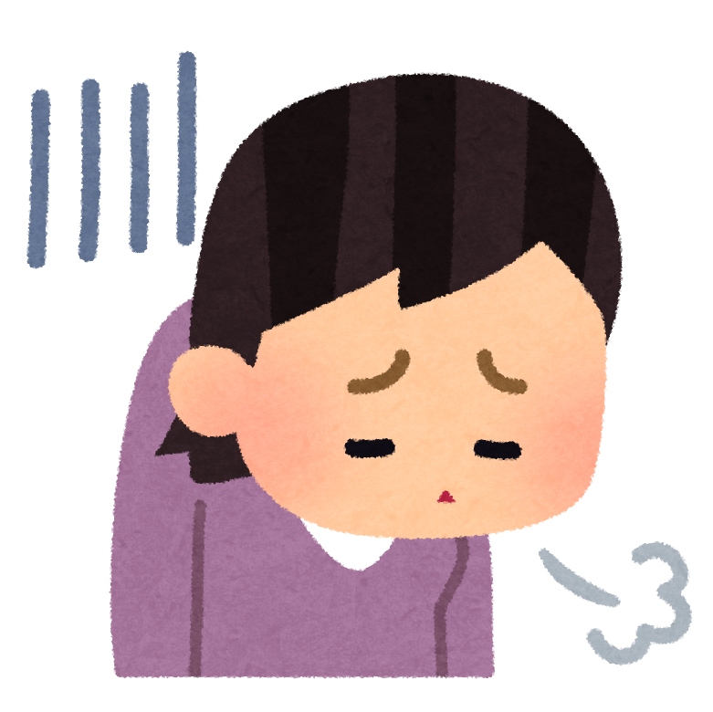 ガッカリしている女性のイラスト
