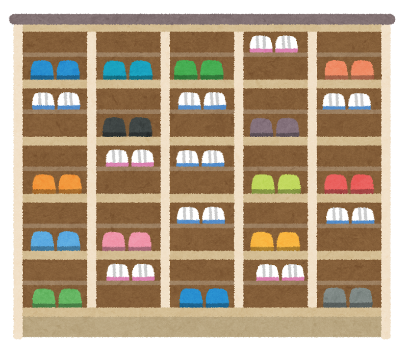 下駄箱のイラスト