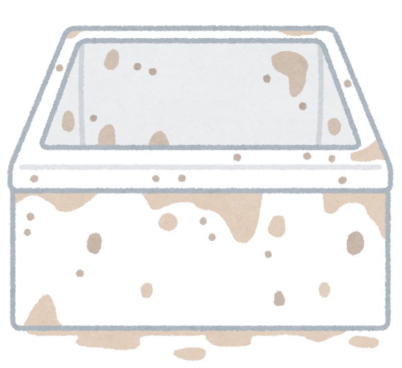 カビの生えた浴槽のイラスト