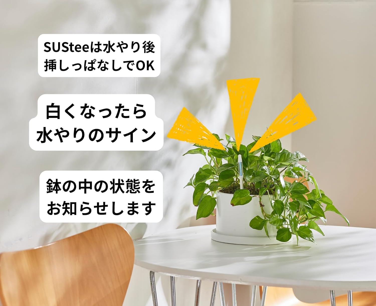 水やりチェッカーの使用イメージ