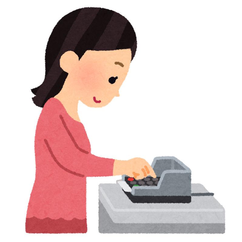 クレジットカード決済をしている人のイラスト
