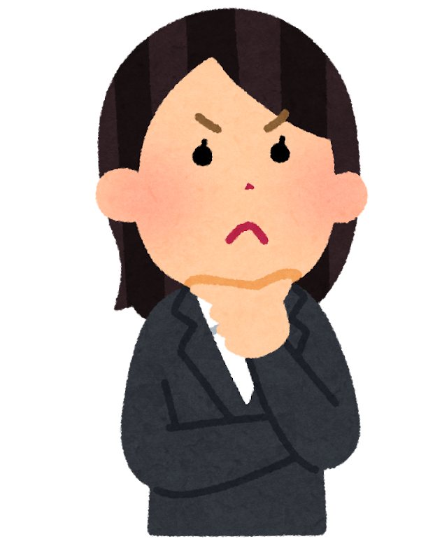考え事をしている女性のイラスト