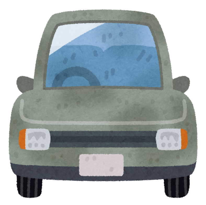 汚れた車のイラスト
