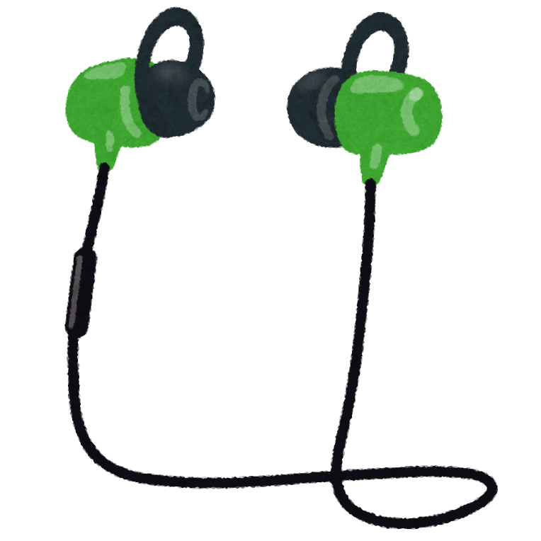 ワイヤレスイヤホンのイラスト
