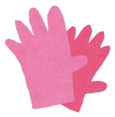 ゴム手袋のイラスト